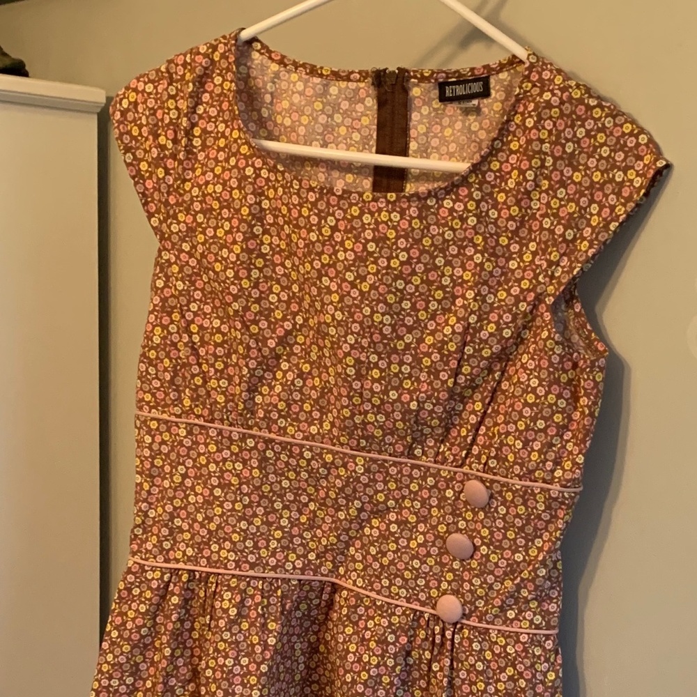 Retrolicious Fit and Flare Floral Dress